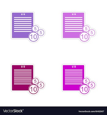 Stylish assembly sticker on paper paper and coins vector image