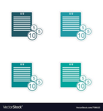 Stylish assembly sticker on paper paper and coins vector image