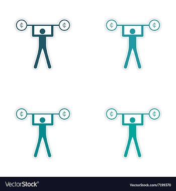 Stylish assembly sticker on paper people and money vector image