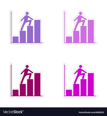 Stylish assembly sticker on paper People goes vector image