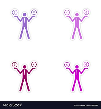 Stylish assembly sticker on paper People with vector image