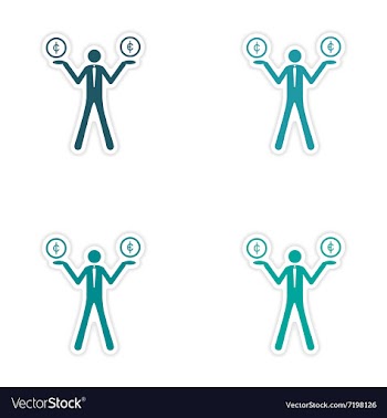 Stylish assembly sticker on paper People with vector image