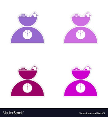 Stylish assembly sticker on paper Scale full of vector image