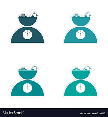 Stylish assembly sticker on paper Scale full of vector image