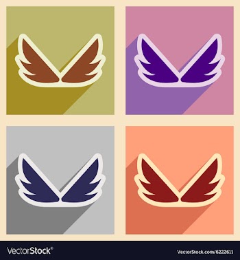 Stylish assembly wings eagles vector image