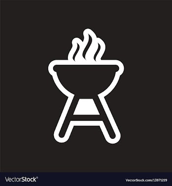 Stylish black and white icon american barbecues vector image