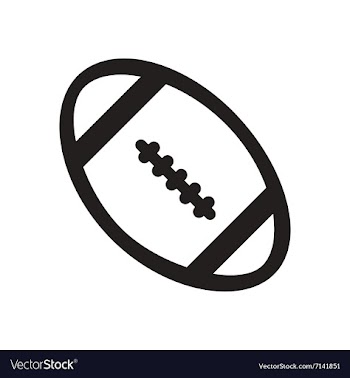 Stylish black and white icon American rugby ball vector image