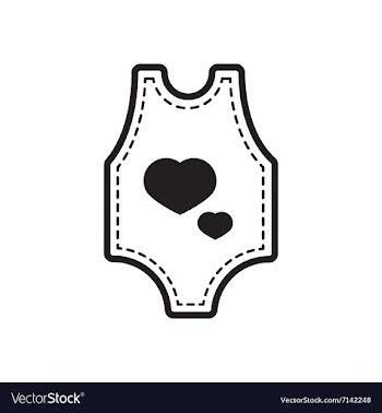 Stylish black and white icon baby clothes vector image