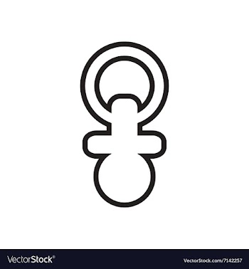 Stylish black and white icon baby Nipple vector image