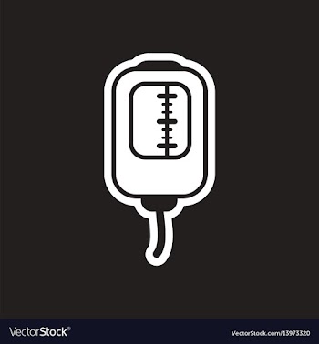 Stylish black and white icon blood transfusion vector image