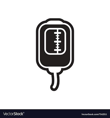 Stylish black and white icon blood transfusion vector image