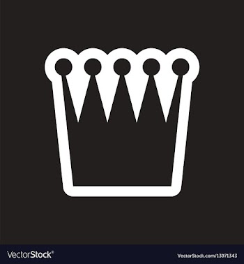 Stylish black and white icon british crown vector image