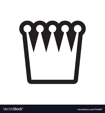 Stylish black and white icon British crown vector image