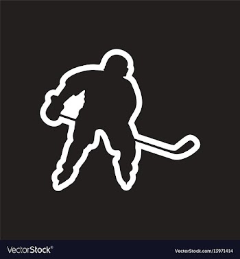 Stylish black and white icon canadian hockey vector image