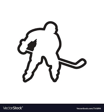 Stylish black and white icon Canadian hockey vector image