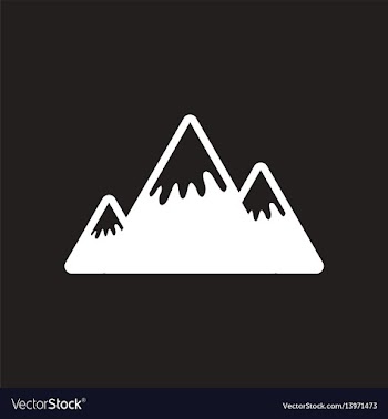 Stylish black and white icon canadian mountain vector image