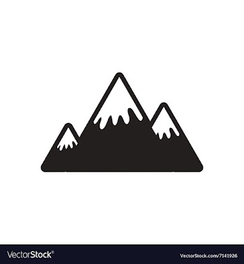 Stylish black and white icon Canadian mountain vector image