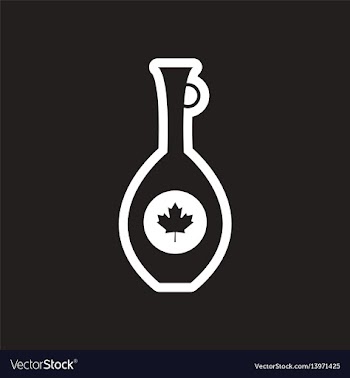 Stylish black and white icon canadian pitcher vector image