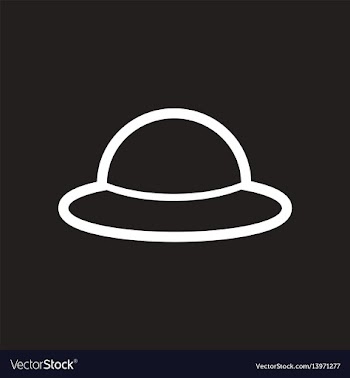 Stylish black and white icon english hat vector image