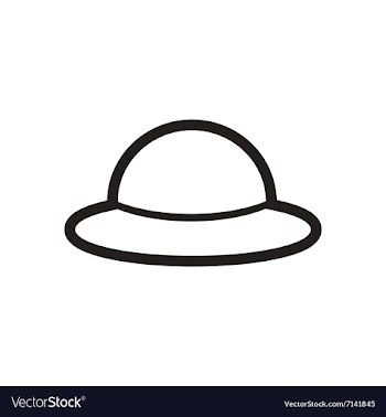 Stylish black and white icon English hat vector image