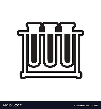 Stylish black and white icon flask in stand vector image