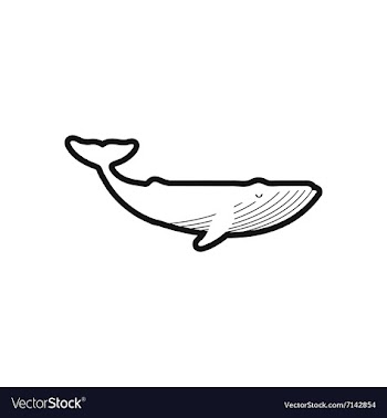 Stylish black and white icon great whale vector image