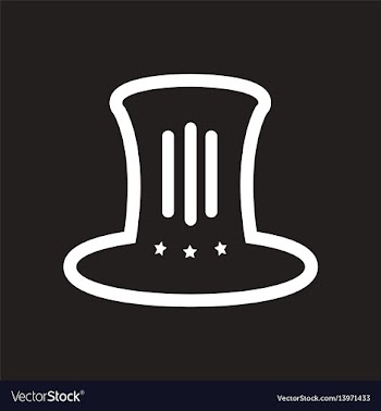 Stylish black and white icon hat lincoln vector image