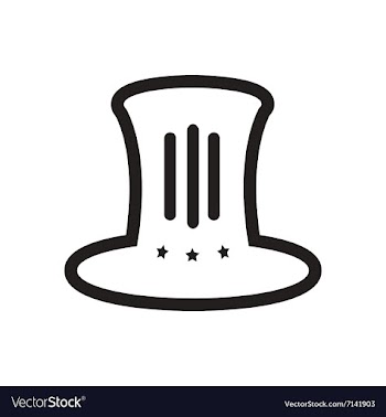 Stylish black and white icon hat Lincoln vector image