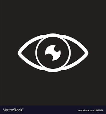 Stylish black and white icon human eye vector image