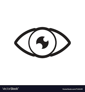 Stylish black and white icon human eye vector image