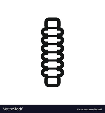 Stylish black and white icon human vertebra vector image