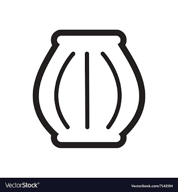 Stylish black and white icon Indian basket vector image