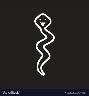 Stylish black and white icon indian cobra vector image