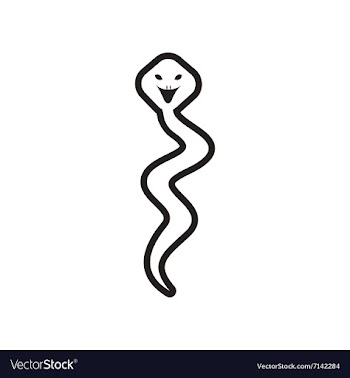Stylish black and white icon Indian cobra vector image
