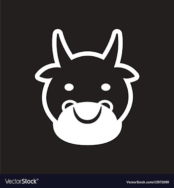 Stylish black and white icon indian cow vector image