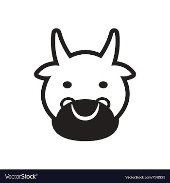 Stylish black and white icon Indian cow vector image