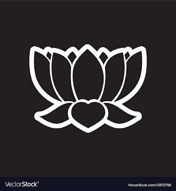Stylish black and white icon indian lotus vector image