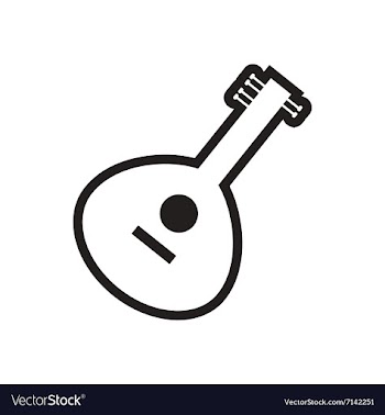 Stylish black and white icon Indian musical vector image