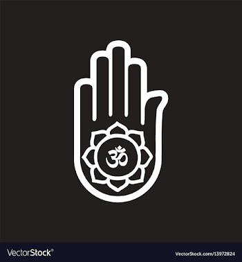 Stylish black and white icon indian om sign on vector image