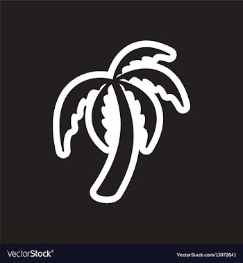 Stylish black and white icon indian palm vector image