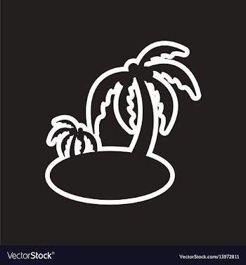 Stylish black and white icon indian palm vector image