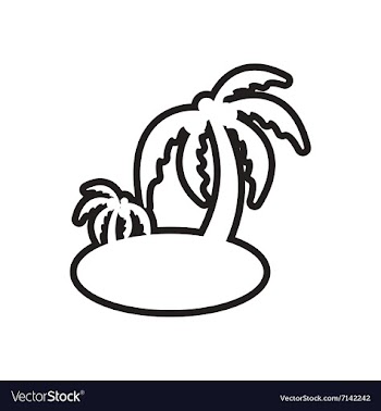 Stylish black and white icon Indian palm vector image