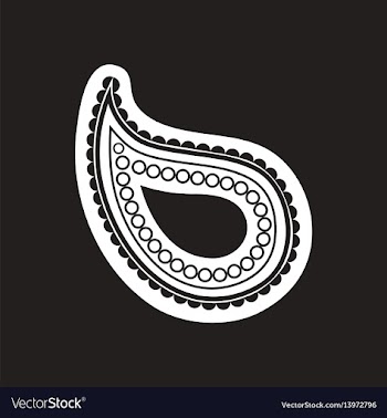 Stylish black and white icon indian symbol vector image