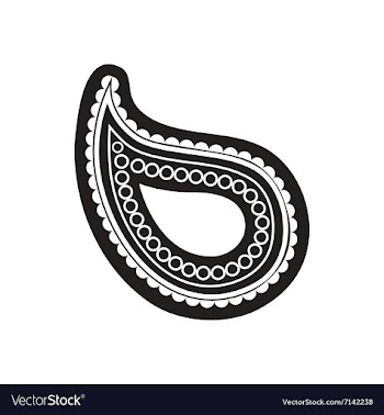 Stylish black and white icon Indian symbol vector image