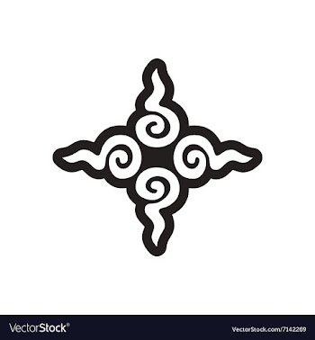 Stylish black and white icon Indian symbol vector image