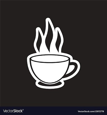 Stylish black and white icon indian tea cup vector image