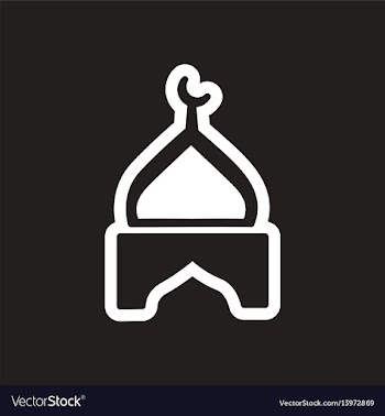 Stylish black and white icon indian temple vector image