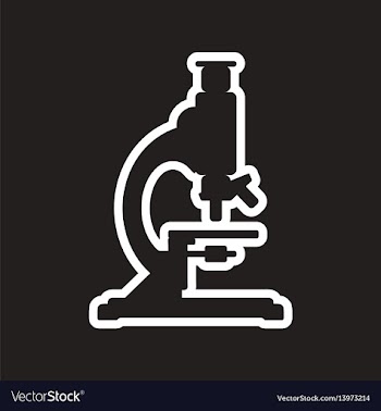 Stylish black and white icon medical microscope vector image
