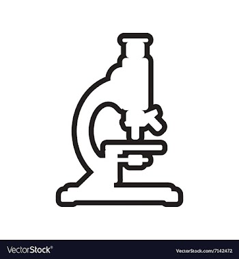 Stylish black and white icon medical microscope vector image
