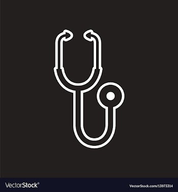 Stylish black and white icon medical stethoscope vector image
